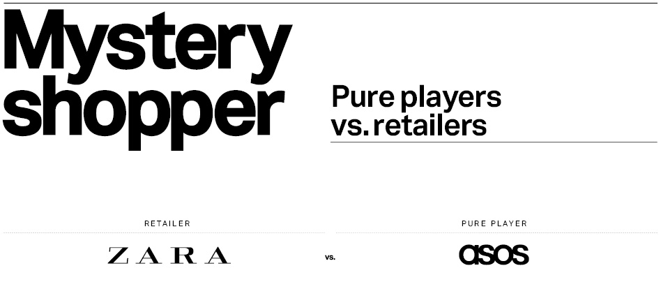 Mystery Shopper ‘pure players’ vs retailers: Zara vs Asos